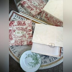 Dior Dessert Plate with Box and Ribbon